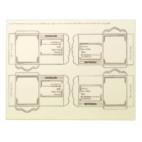 Seed Packet cream DYI Notepad