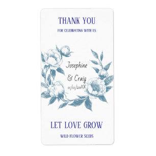 Seed Packet Étiquettes mariage Faveurs