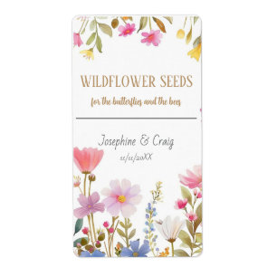 Seed Packet Labels Wedding Favors