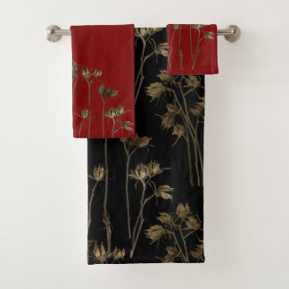 Seed Pods on a Bathroom Towel Set