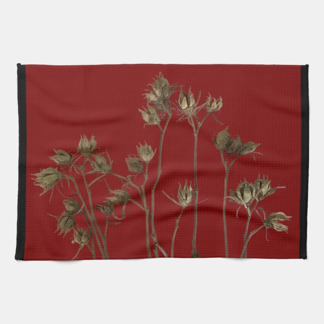 Seed Pods on a Kitchen Towel (Horizontal)