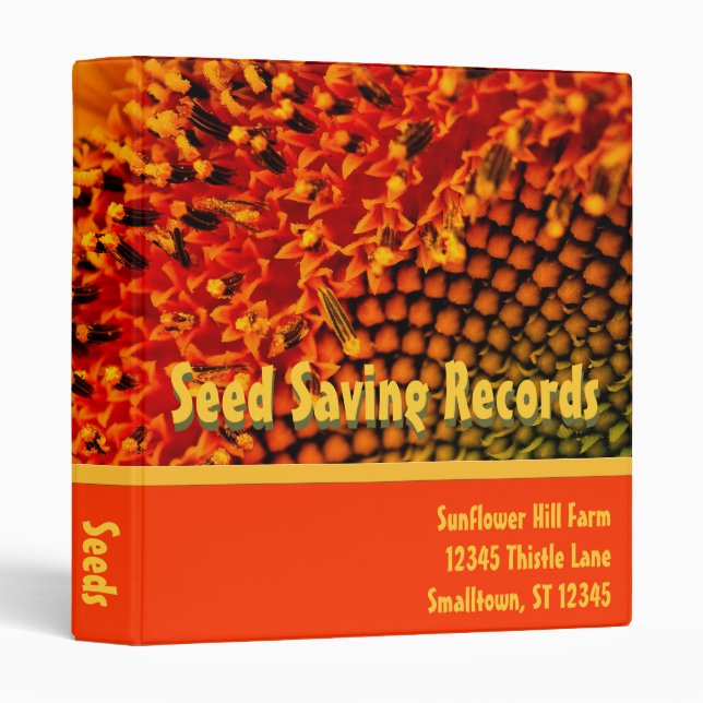 Seed Saving Records Binder (Front/Spine)