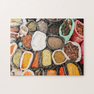 Seed & Spice Sacs Spice Market Ecuador Jigsaw Puzzle