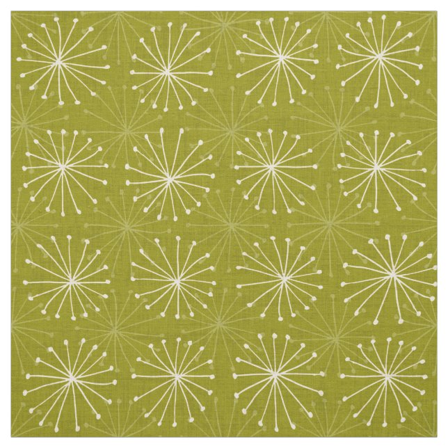 seedheads green fabric (Swatch)