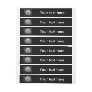 Seeding Dandelion Flower Customizable Labels