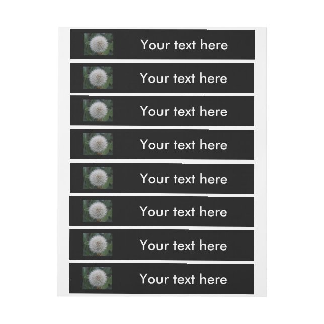 Seeding Dandelion Flower Customizable Labels (Sheet)