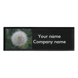 Seeding Dandelion Flower Personalized Name Tag
