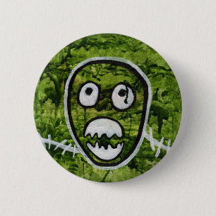 Seedy Pete Skull Odd Whimsical Monster Art Quirky 2 Inch Round Button