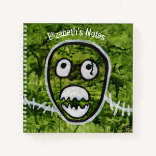 Seedy Pete Skull Odd Whimsical Monster Art Quirky Notebook