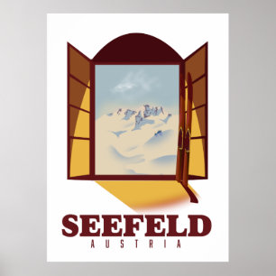 Seefeld Autriche poster ski