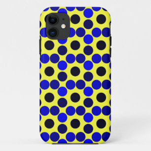 Seeing Dots Black and Blue iPhone 11 Case