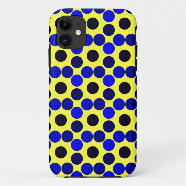 Seeing Dots Black and Blue Case-Mate iPhone Case (Back)
