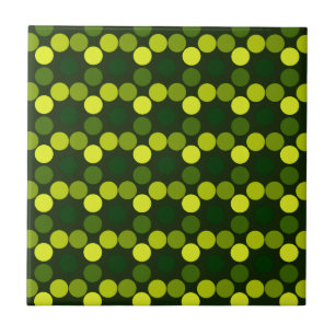 Seeing Dots Lemon Lime Ceramic TIle