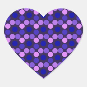 Seeing Dots Purple Pink HEART STICKERS