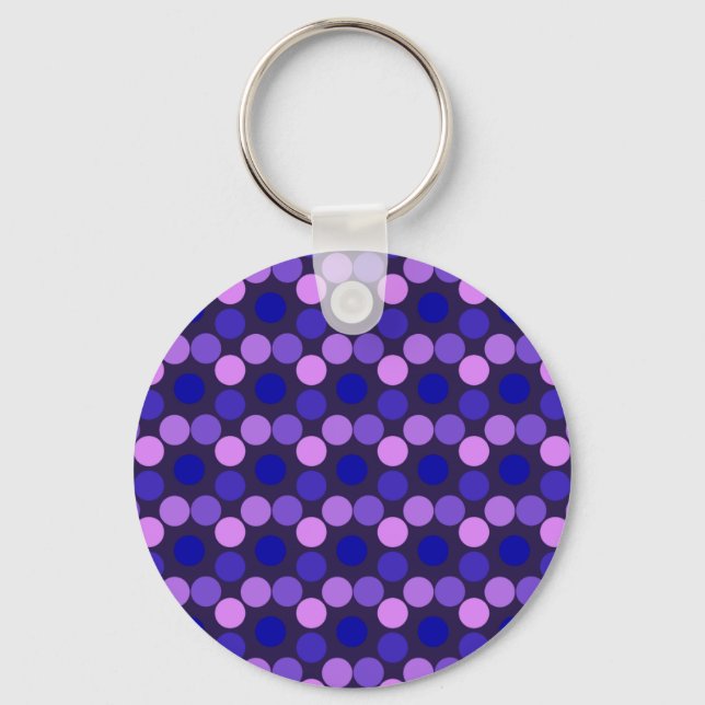 Seeing Dots Purple Pink KEYCHAING Keychain (Front)