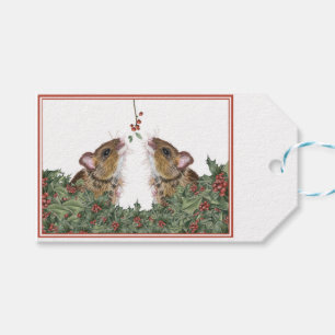 Seeing double Christmas Mice Gift Tag