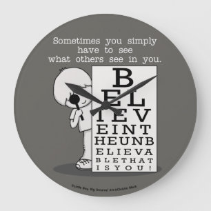 Seeing is Believing-Eye Chart Large Clock
