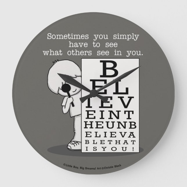 Seeing is Believing-Eye Chart Large Clock (Front)
