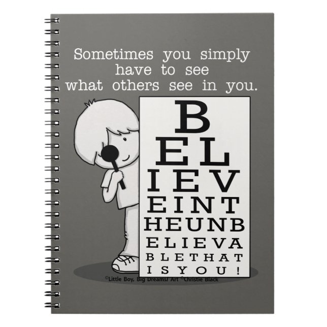 Seeing is Believing-Eye Chart Notebook (Front)