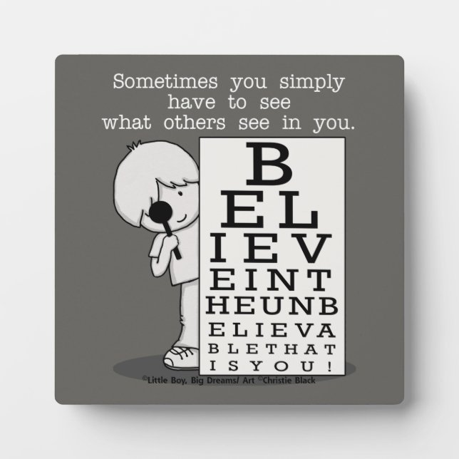 Seeing is Believing-Eye Chart Plaque (Front)