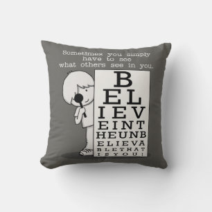 Seeing is Believing-Eye Chart Throw Pillow