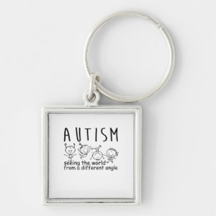 Seeing The World At A Different Angle Autism Keychain