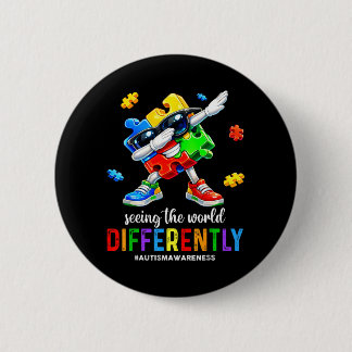 Seeing The World Differently Autism Awareness 2 Inch Round Button