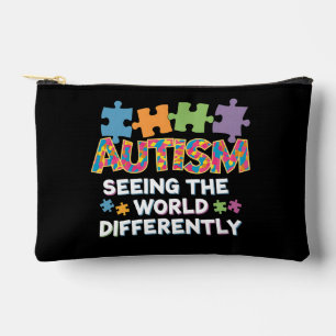 Seeing the World Differently Autism Awareness Accessory Pouch