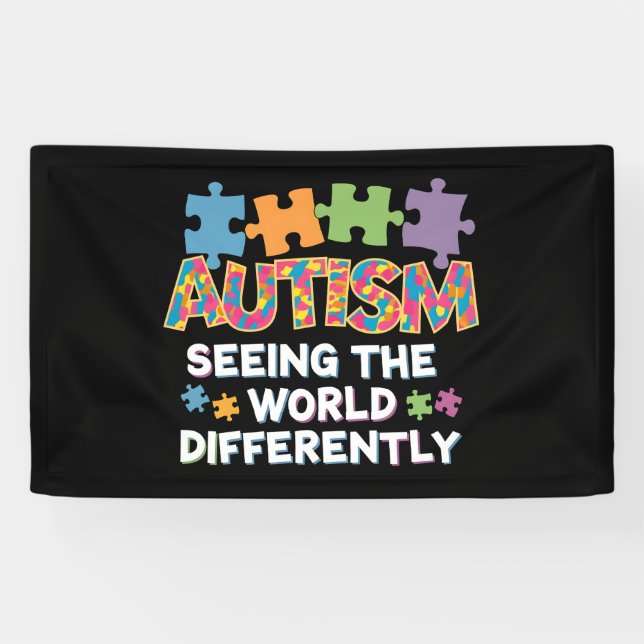 Seeing the World Differently Autism Awareness Banner (Horizontal)