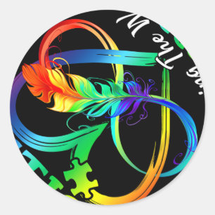 Seeing The World Differently Autism Awareness Infi Classic Round Sticker