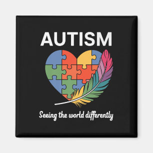 Seeing The World Differently Autism Awareness Infi Magnet