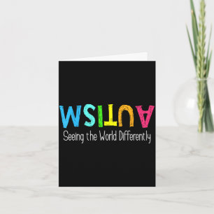 Seeing the world differently autism awareness mont card