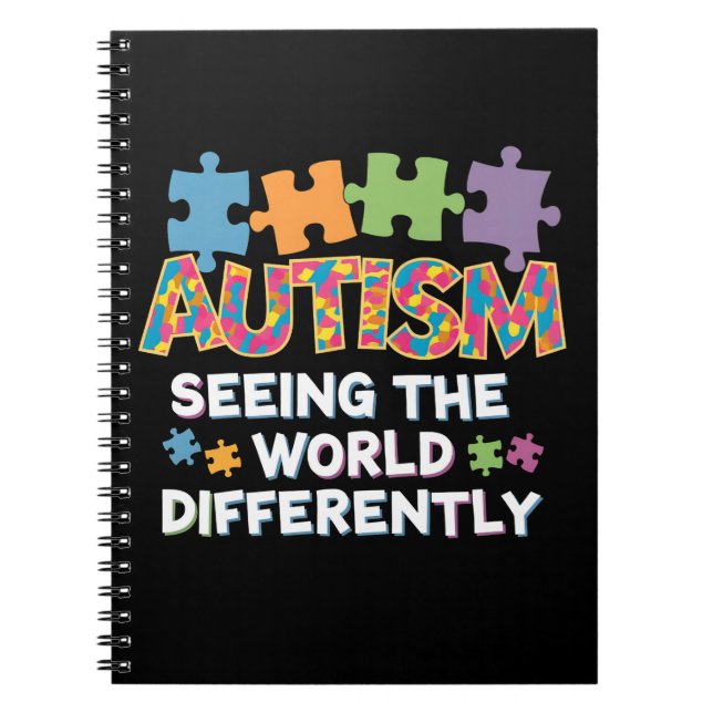 Seeing the World Differently Autism Awareness Notebook (Front)