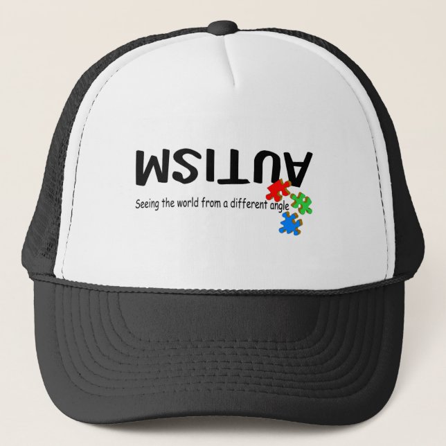 Seeing The World From A Different Angle (Pieces) Trucker Hat (Front)