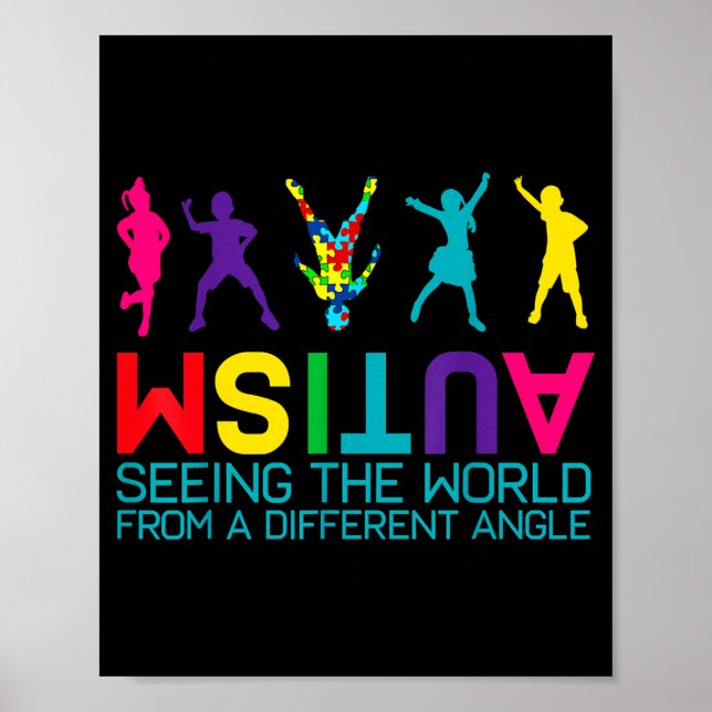 Seeing The World From Different Angle Autism Aware Poster (Front)
