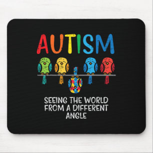 Seeing World From Different Angle Autism Awareness Mouse Pad