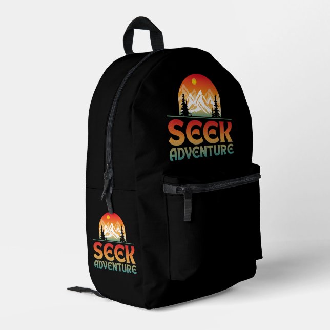 SEEK ADVENTURE PRINTED BACKPACK (Back Corner Left)
