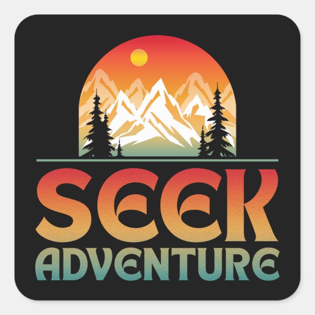 SEEK ADVENTURE SQUARE STICKER (Front)