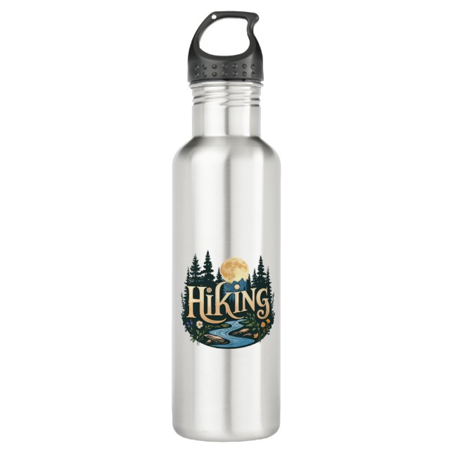 Seek Adventure Vacation camping Hiking Love nature 710 Ml Water Bottle (Front)