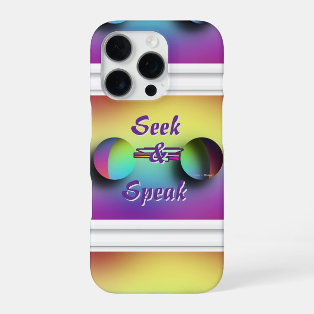 Seek And Speak Logo iPhone Case (Back)