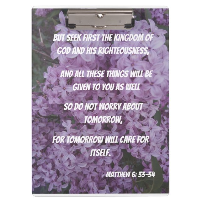 Seek First The Kingdom Christian Clipboard (Front)