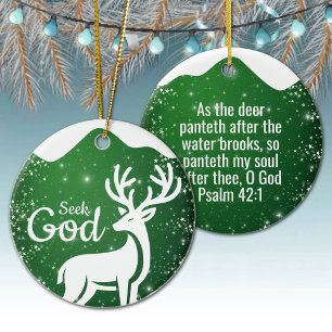 Seek God Religious Holiday ⛪️ 🎄 Ceramic Ornament