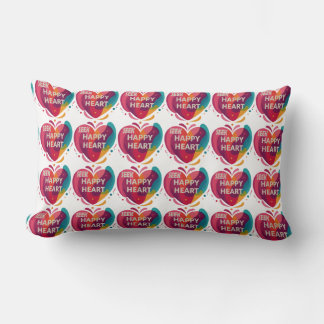 Seek Happy Heart Lumbar Pillow
