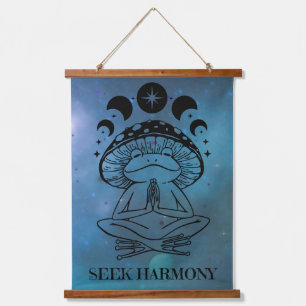 Seek Harmony Yoga Frogs Hanging Tapestry