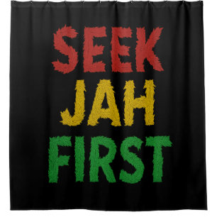 Seek Jah First Rastafarian Reggae Rasta Colors