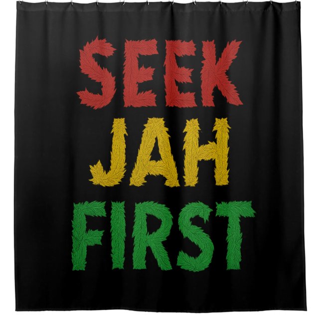 Seek Jah First Rastafarian Reggae Rasta Colors (Front)