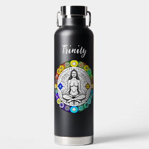 Seek Serenity  Meditation Spiritual Personalized Water Bottle