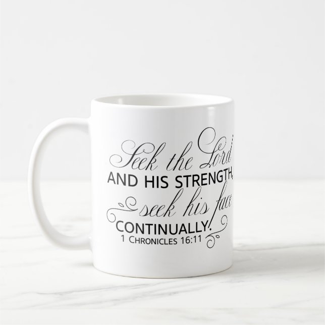 Seek the Lord Coffee Mug (Left)