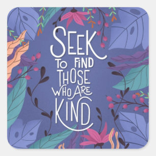 Seek to find square sticker