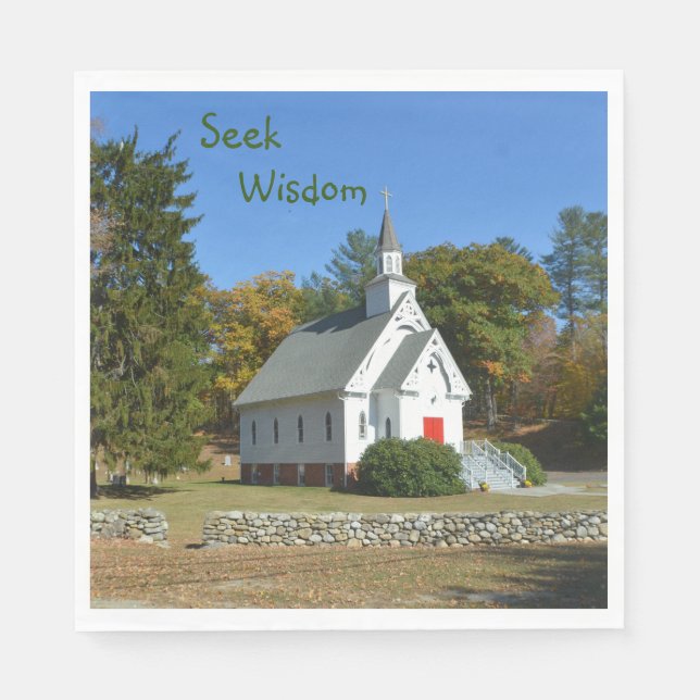 Seek Wisdom Country Church Napkin (Front)